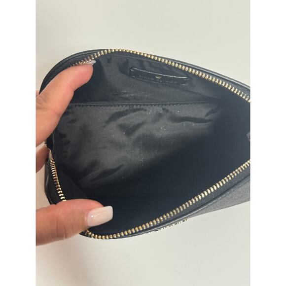 Kate Spade Small Cosmetic Case Black glitter - Picture 2 of 6
